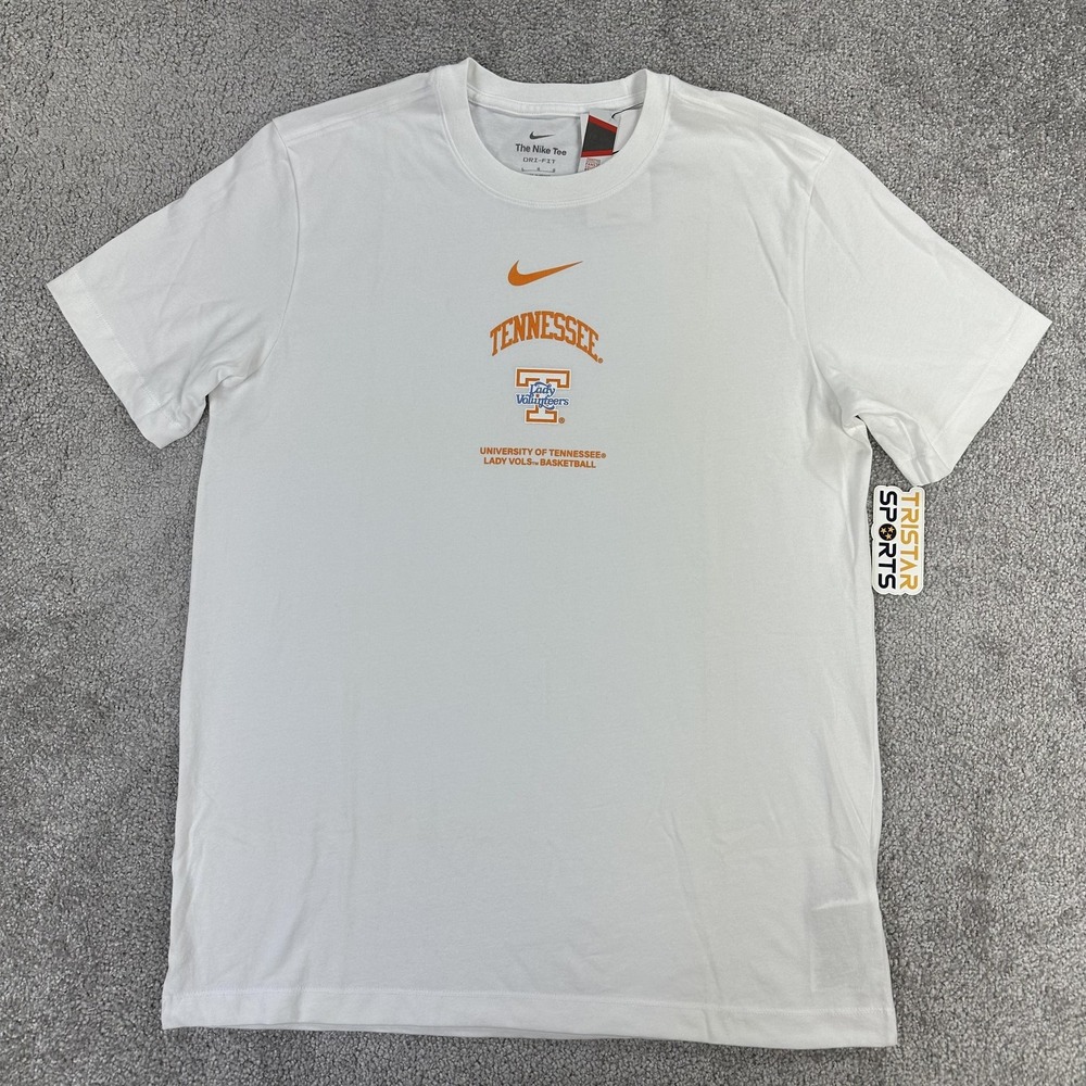 Tennessee Lady Volunteers Shirt Mens Large White NCAA Basketball Nike Dri Fit